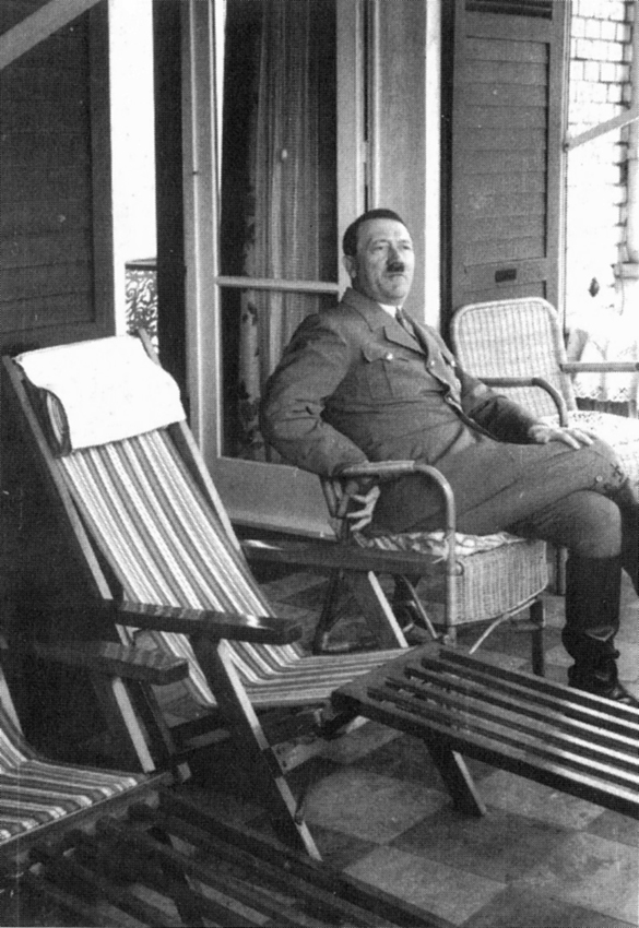 Adolf Hitler on the terrace of his suite of Hotel Dreesen in Bad Godesberg